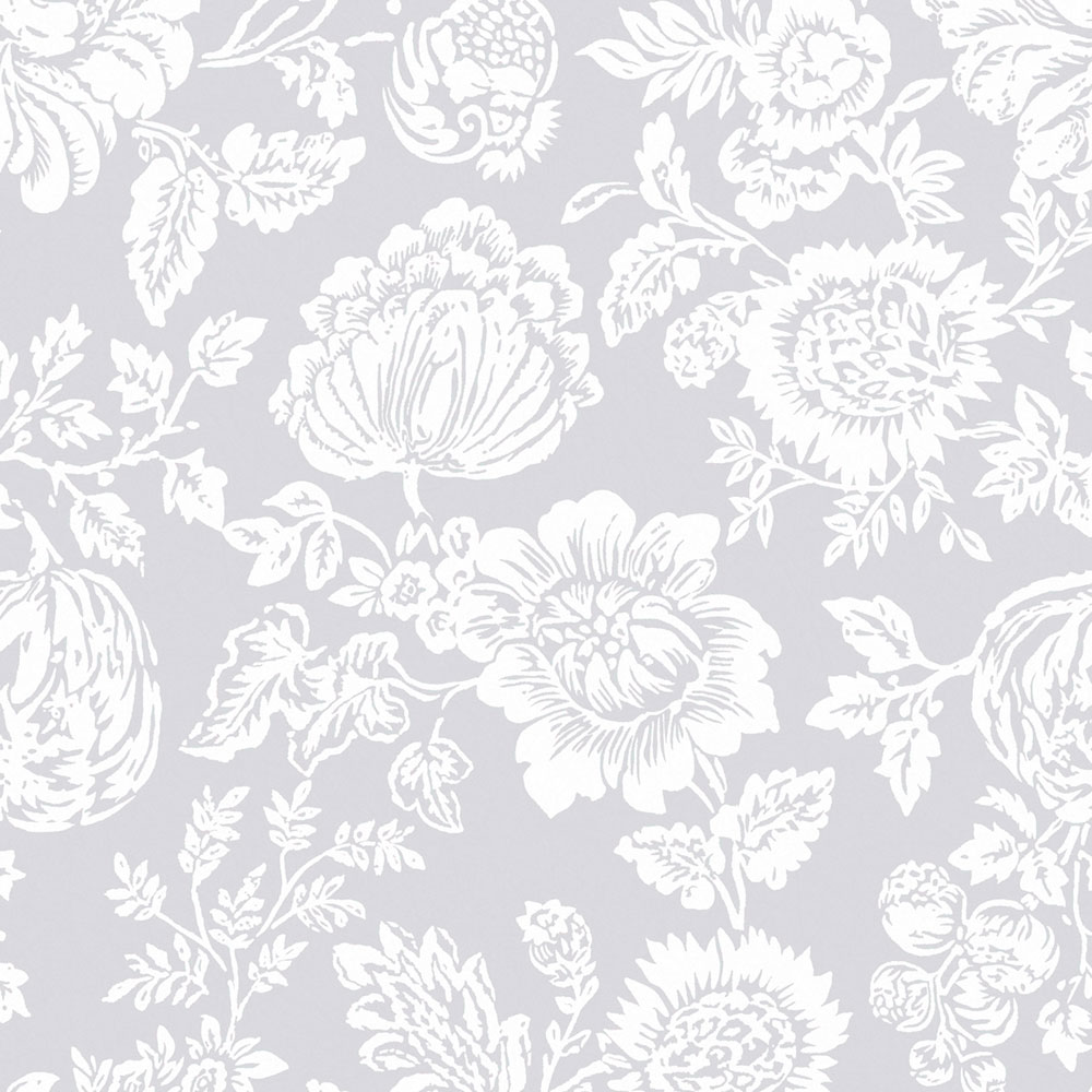 Tapéta, szürke, virágok, 125139, Shabby Chic by Rachel Ashwell