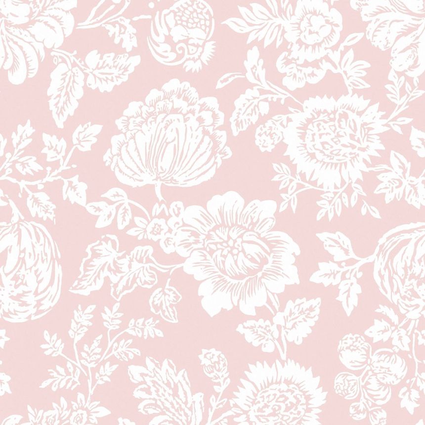 Tapéta, rózsaszín, virágok, 125140, Shabby Chic by Rachel Ashwell