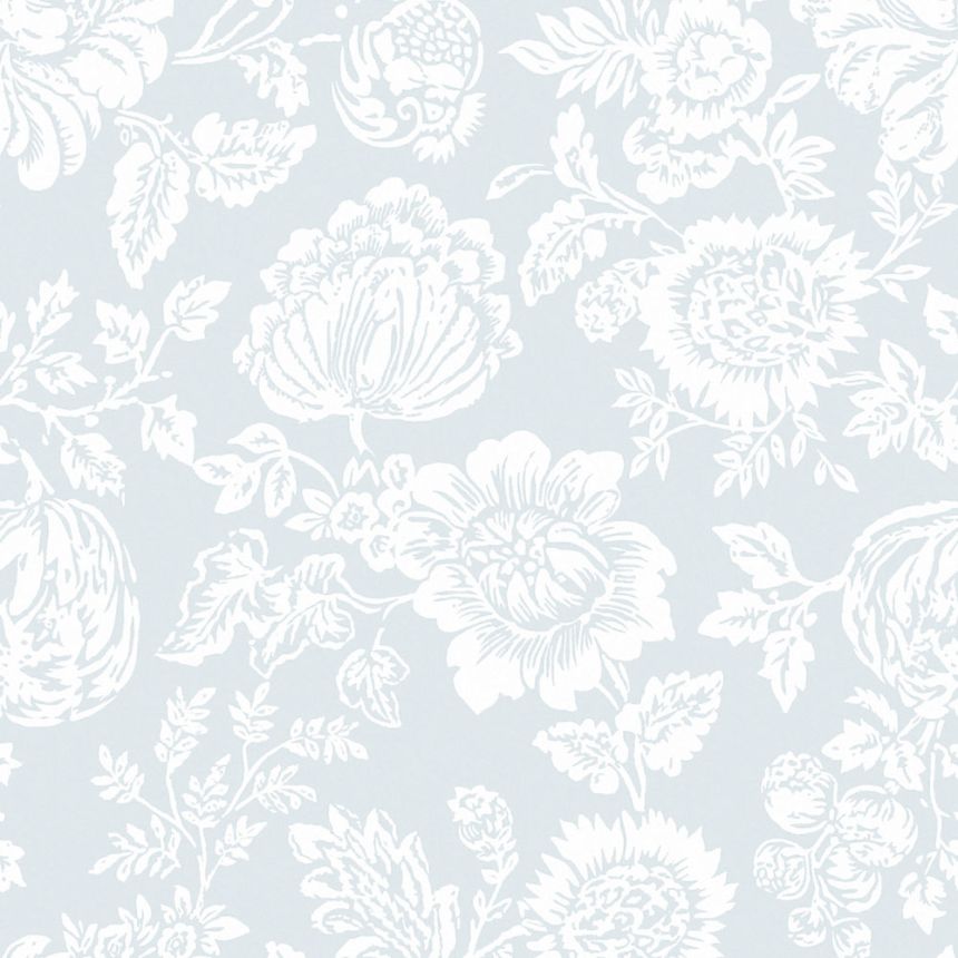 Tapéta, kék, virágok, 125141, Shabby Chic by Rachel Ashwell