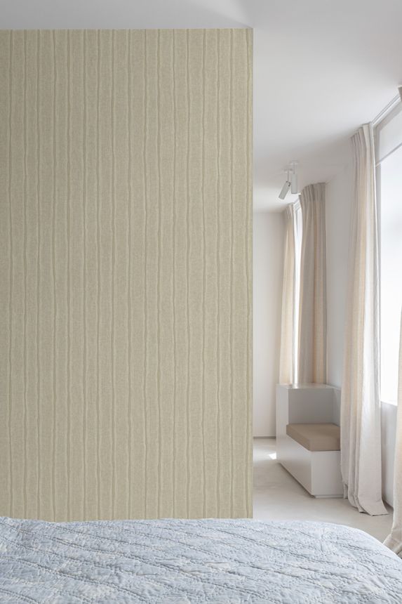 Tapéta, bézs, csíkos, PW4004, Precious Weaves, Grandeco