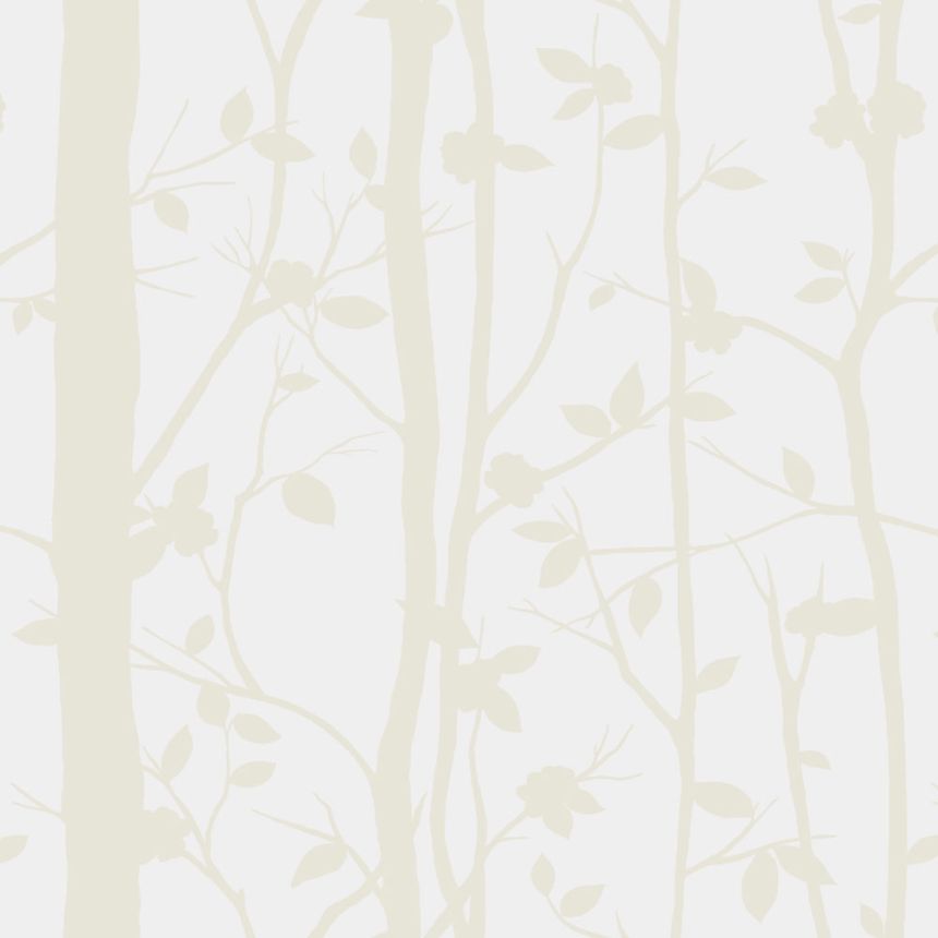 Tapéta, fehér-krém, fák, levelek, 113341, Laura Ashley Signature