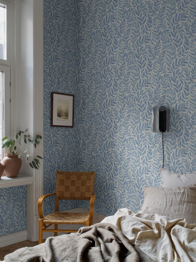 Tapéta, kék, páfránylevelek, 7790, Adorn, Borastapeter