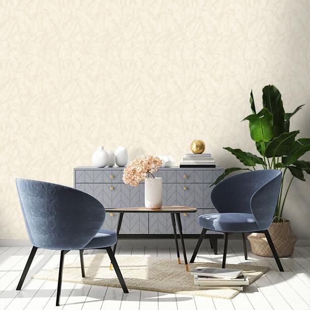 Luxus tapéta, fehér-krém, levelek, Z30308, Casa 8, Trussardi