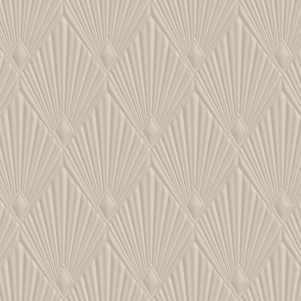 Luxus geometrikus tapéta, barna-bézs, art deco, Z30312, Casa 8, Trussardi