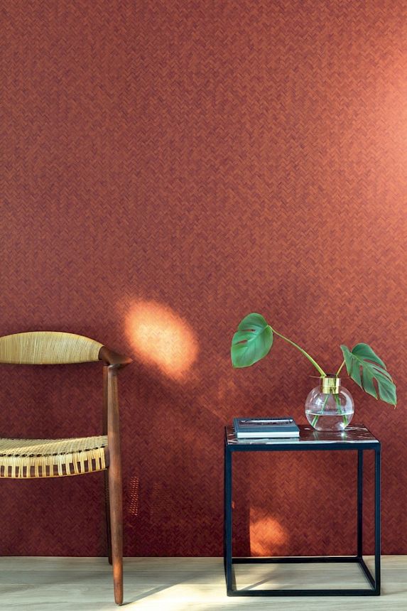 Tapéta, piros, szőnyeg hatású, WIL302, The Texture Book, Masureel