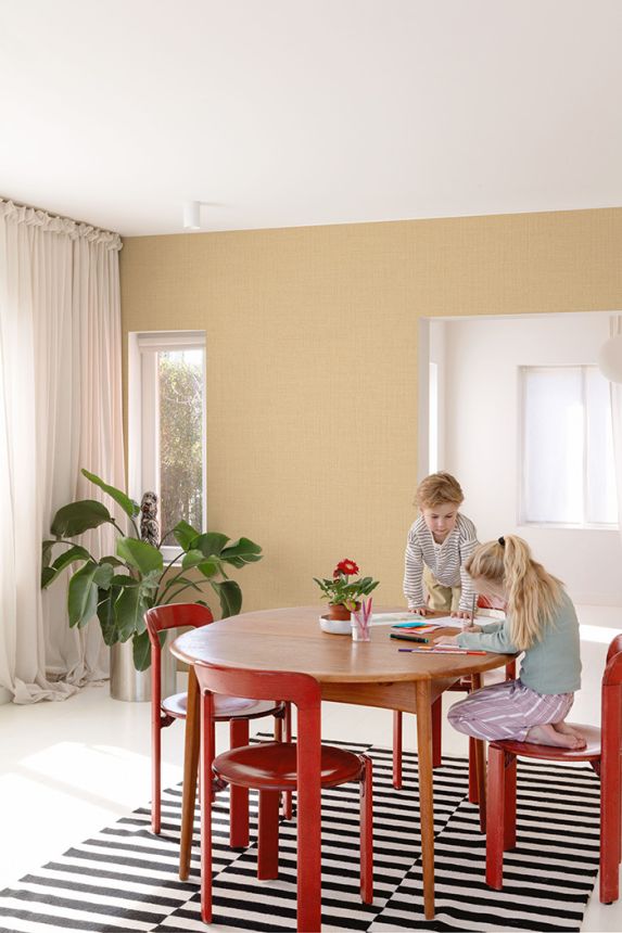 Tapéta, okkersárga, szövet hatás, LD1020, Little Dreamers, Grandeco