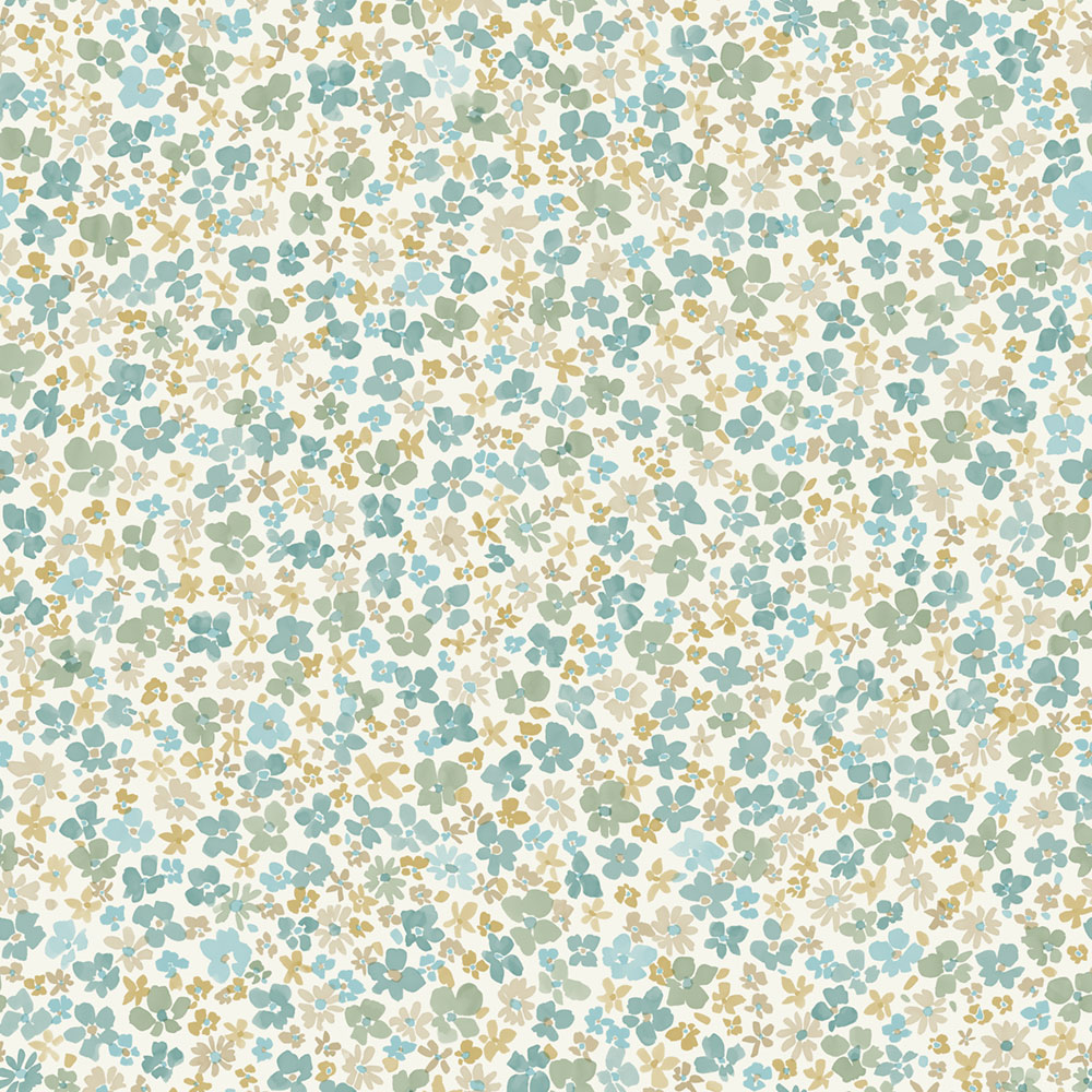 Tapéta, türkiz, virágok, LD3009, Little Dreamers, Grandeco