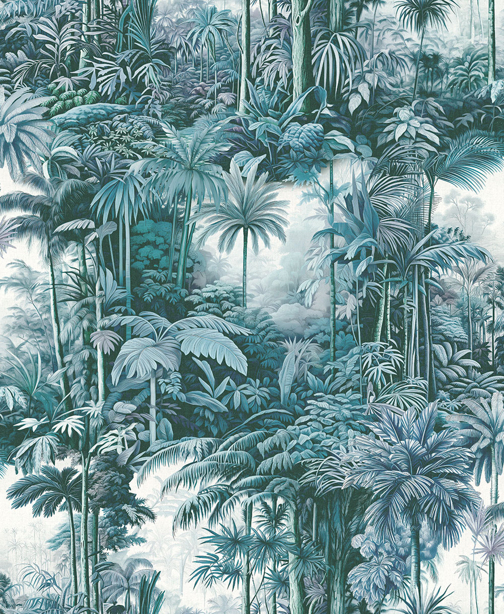 Tapéta, kék, pálmák, dzsungel, 127915, Arboretum, Graham Brown Premium