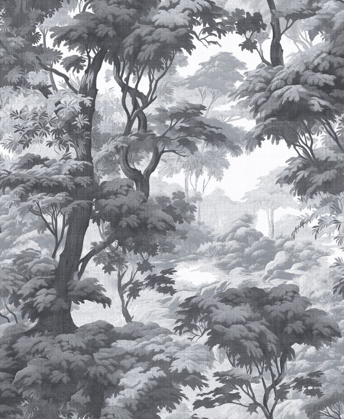 Tapéta, szürke-fekete, erdő, fák, 127930, Arboretum, Graham Brown Premium
