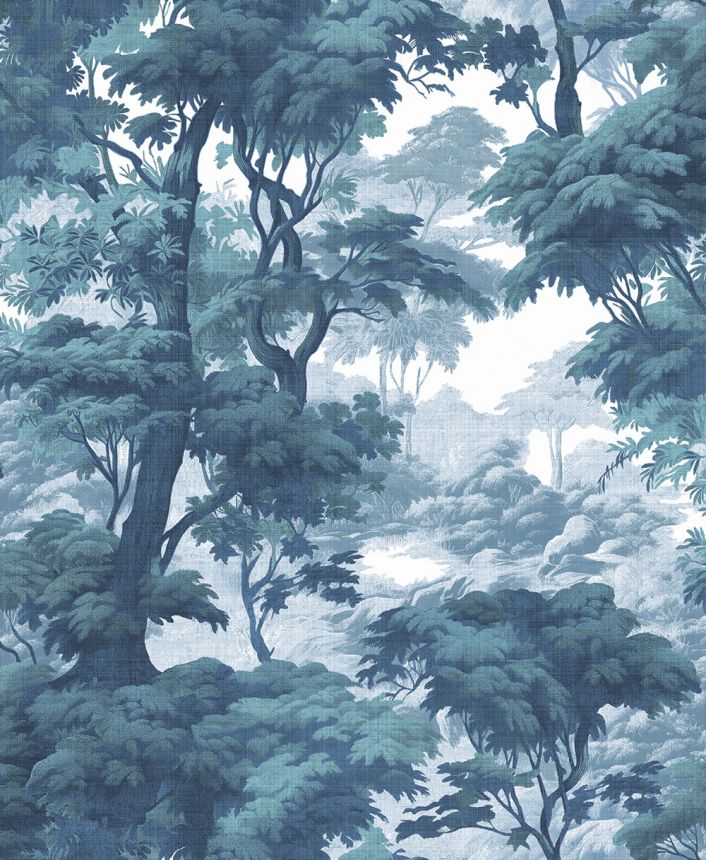 Tapéta, kék-zöld, erdő, fák, 127935, Arboretum, Graham Brown Premium
