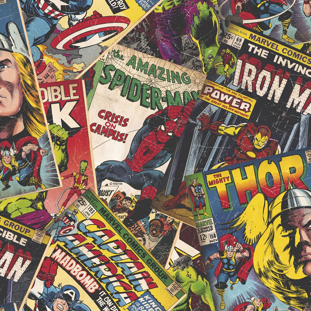 Papír képregény tapéta 106378, Marvel Cover Story, Kids@Home 6, Graham & Brown