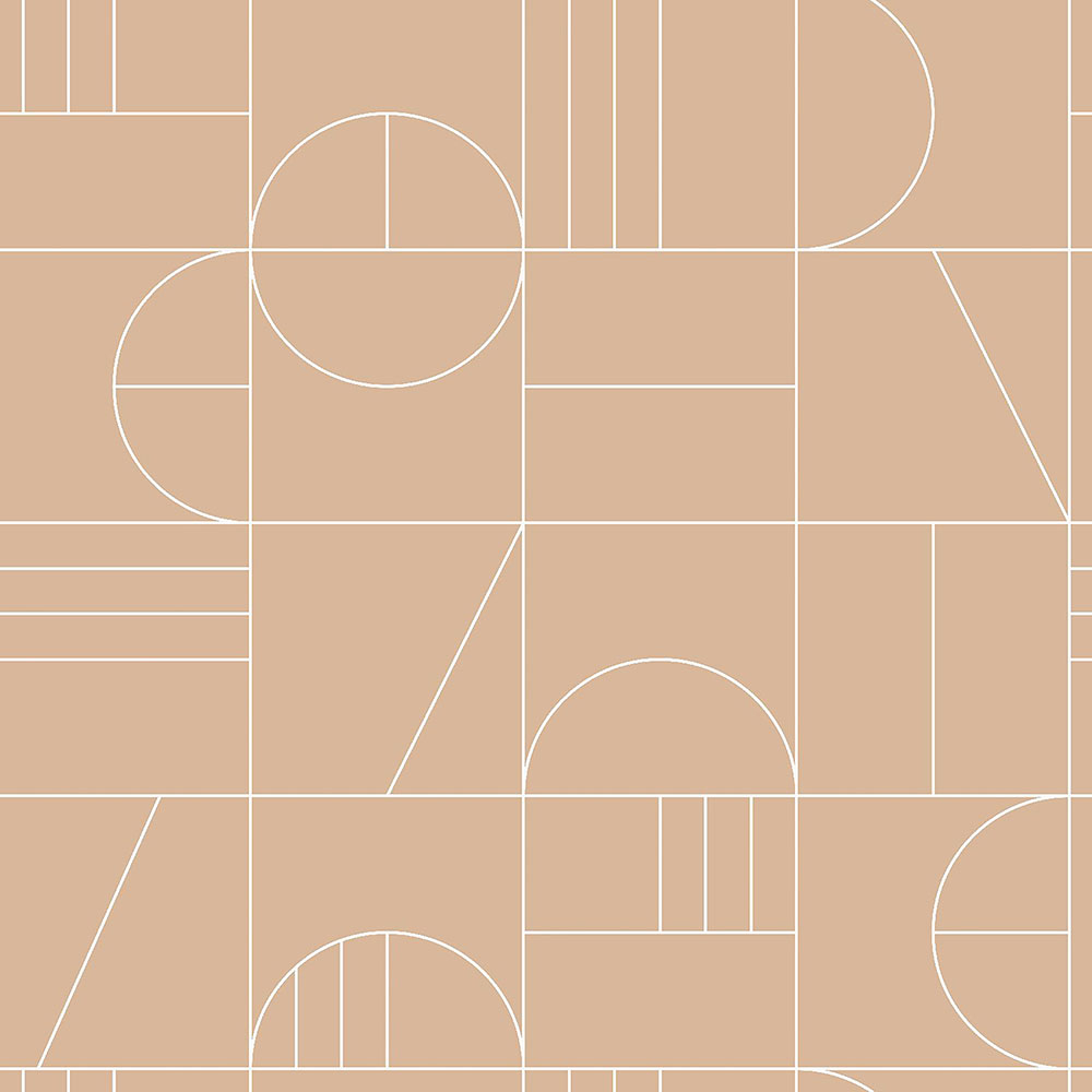 Barna vlies fali tapéta, geometriai minta 139208, Art Deco, Est