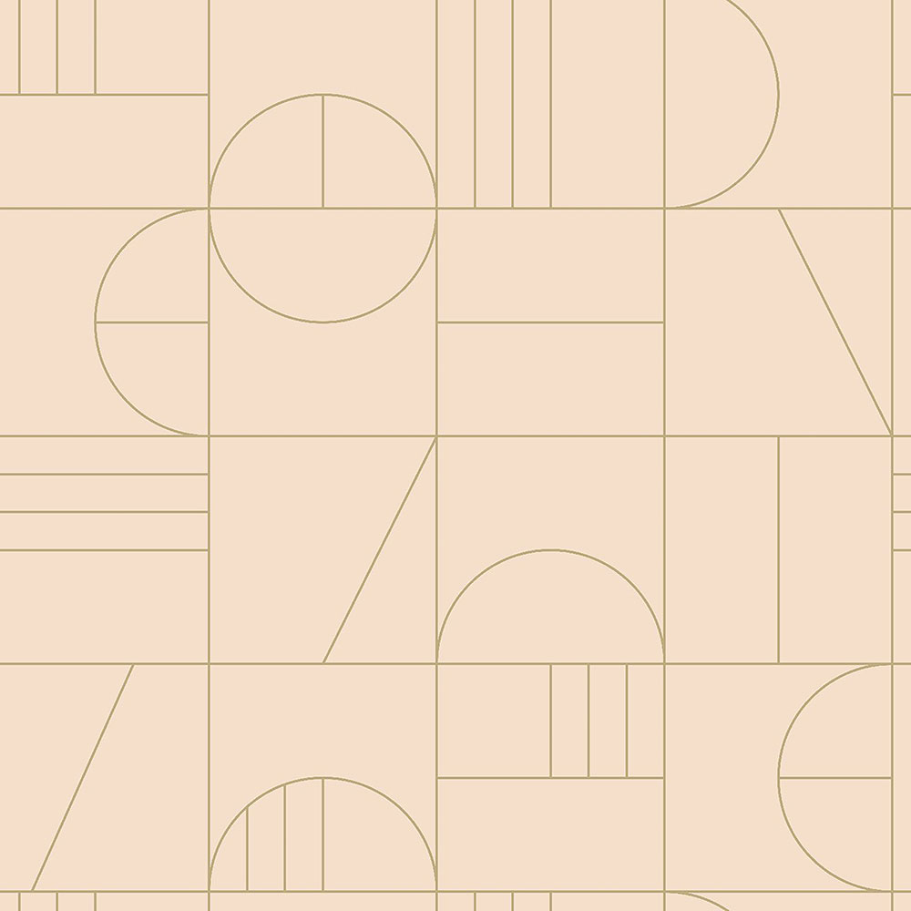 Bézs vlies tapéta, geometrikus minta 139206, Art Deco, Est