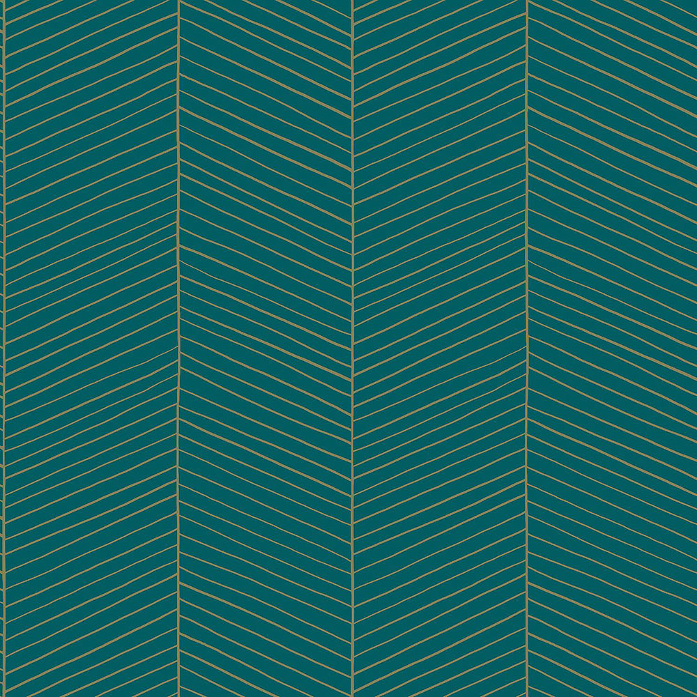 Türkiz vlies csíkos tapéta 139200, Art Deco, Esta