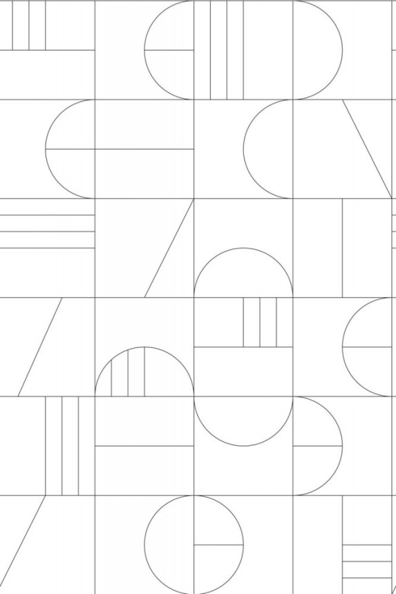 Vlies fotótapéta, fekete -fehér geometriai minta 158938, 200x300cm, Black & White, Esta