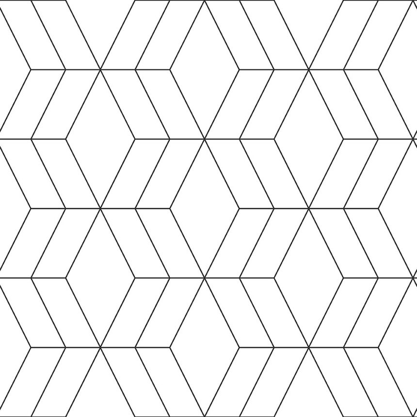 Fekete-fehér geometriai vlies tapéta 139149, Black & White, Esta