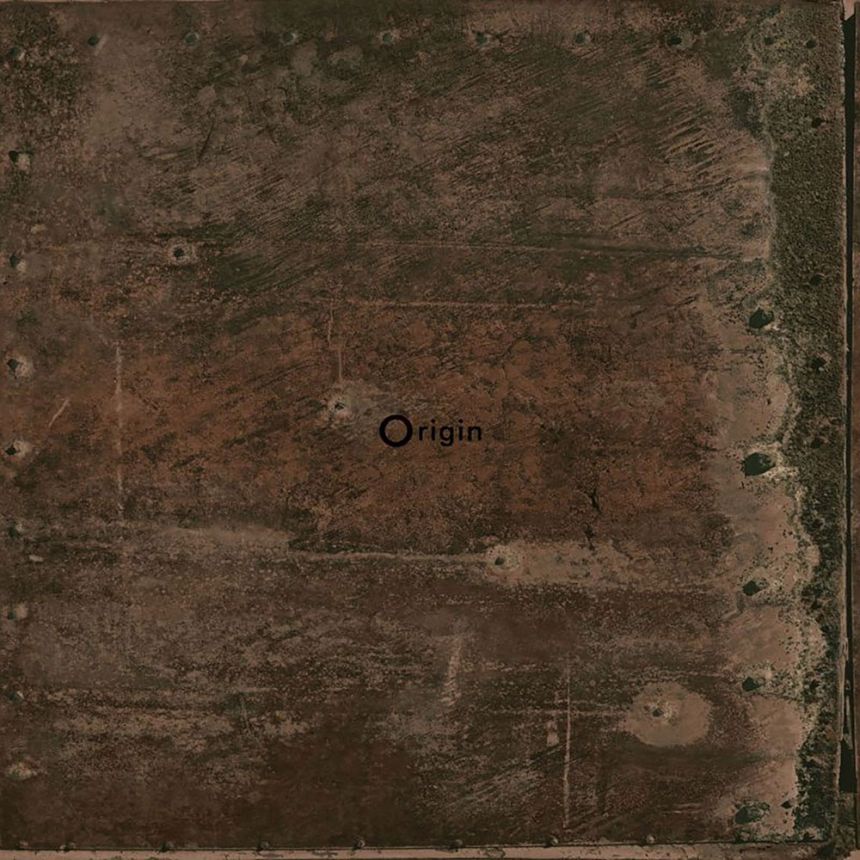 Vlies barna fémes tapéta, szegecsekkel ellátott fémlemezek utánzata 337231, Matières - Metal, Origin