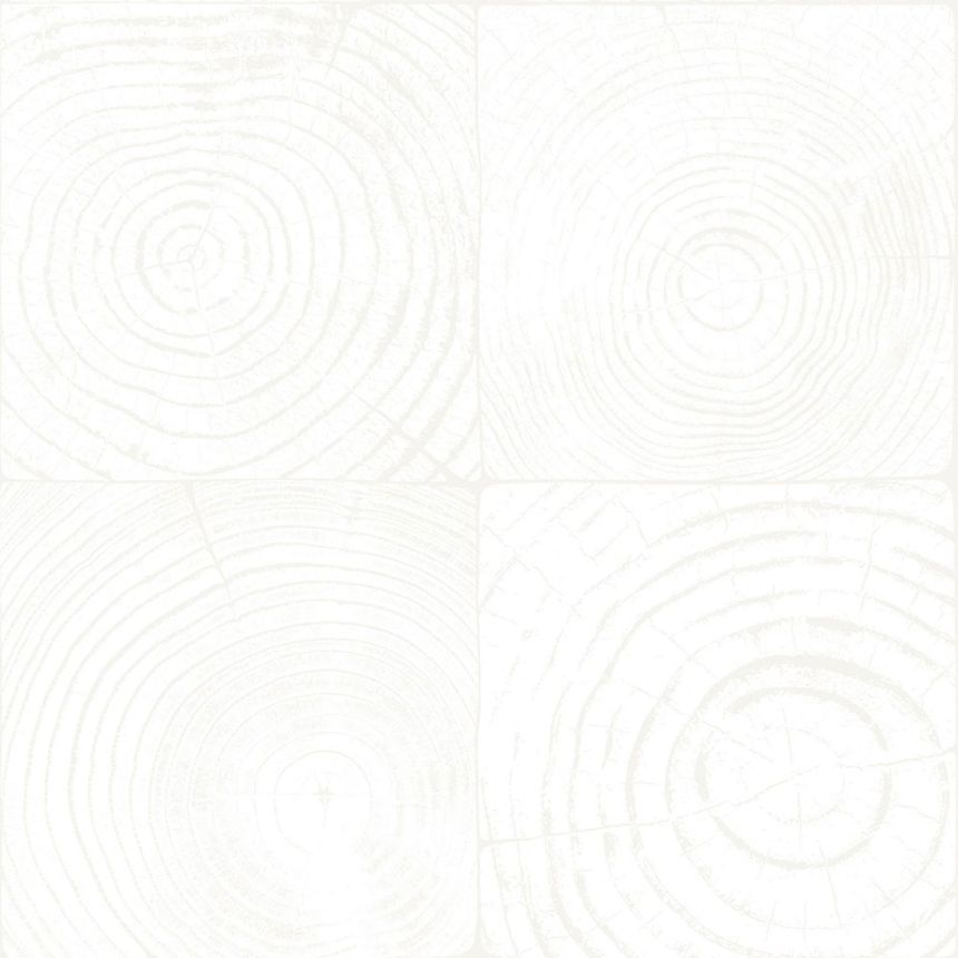 Fehér fali tapéta, fautánzat évgyűrűkkel 347543, Matières - Wood, Origin