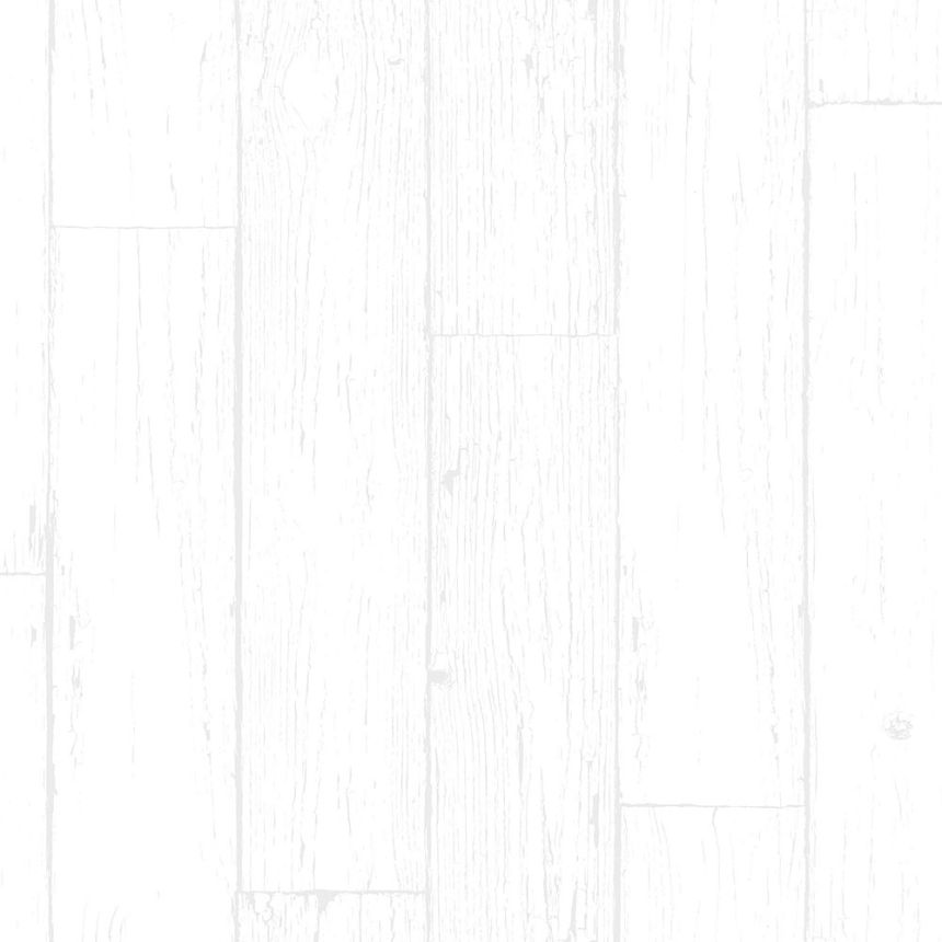 Vlies fali tapéta, fehér fa utánzat, fa deszka 347541, Matières - Wood, Origin