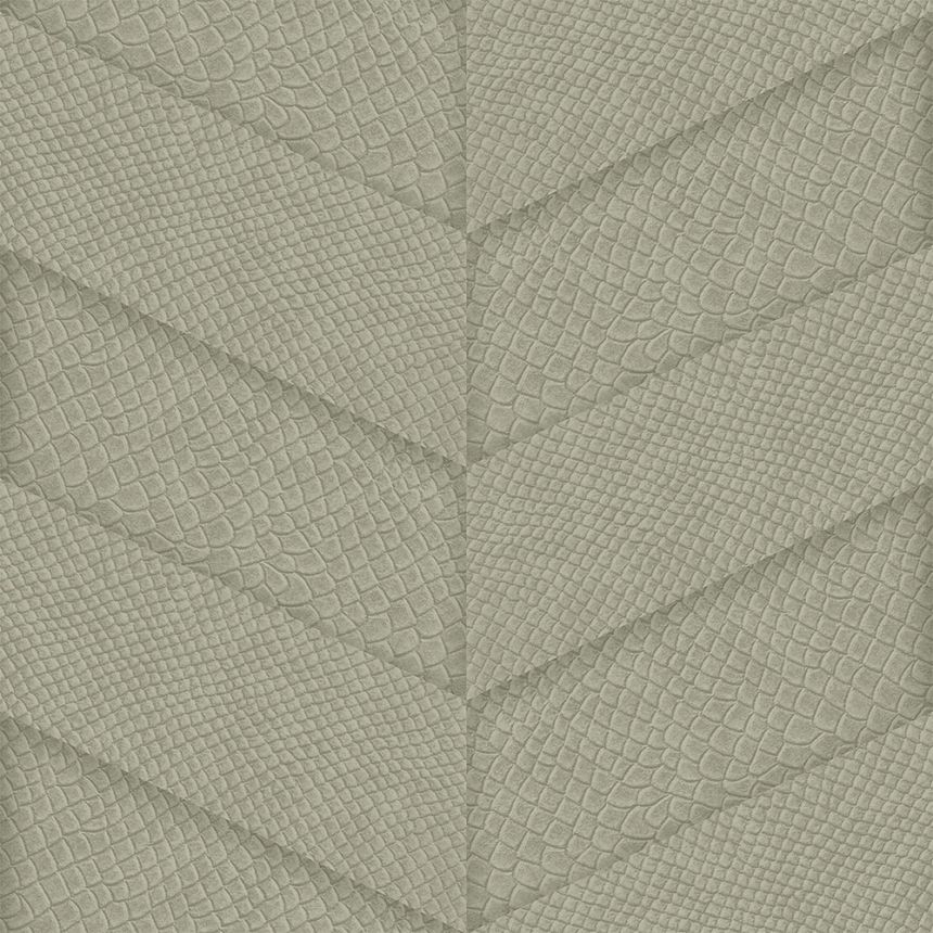 Szürke-bézs színű vlies tapéta, parkettás bőrminta 347790, Luxury Skins, Origin