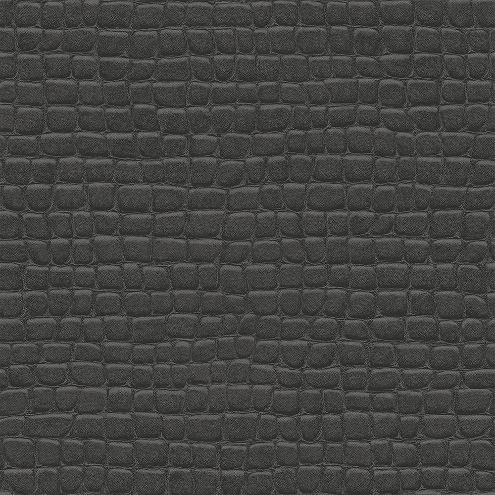 Vlies fekete tapéta, krokodilbőr utánzat 347783, Luxury Skins, Origin