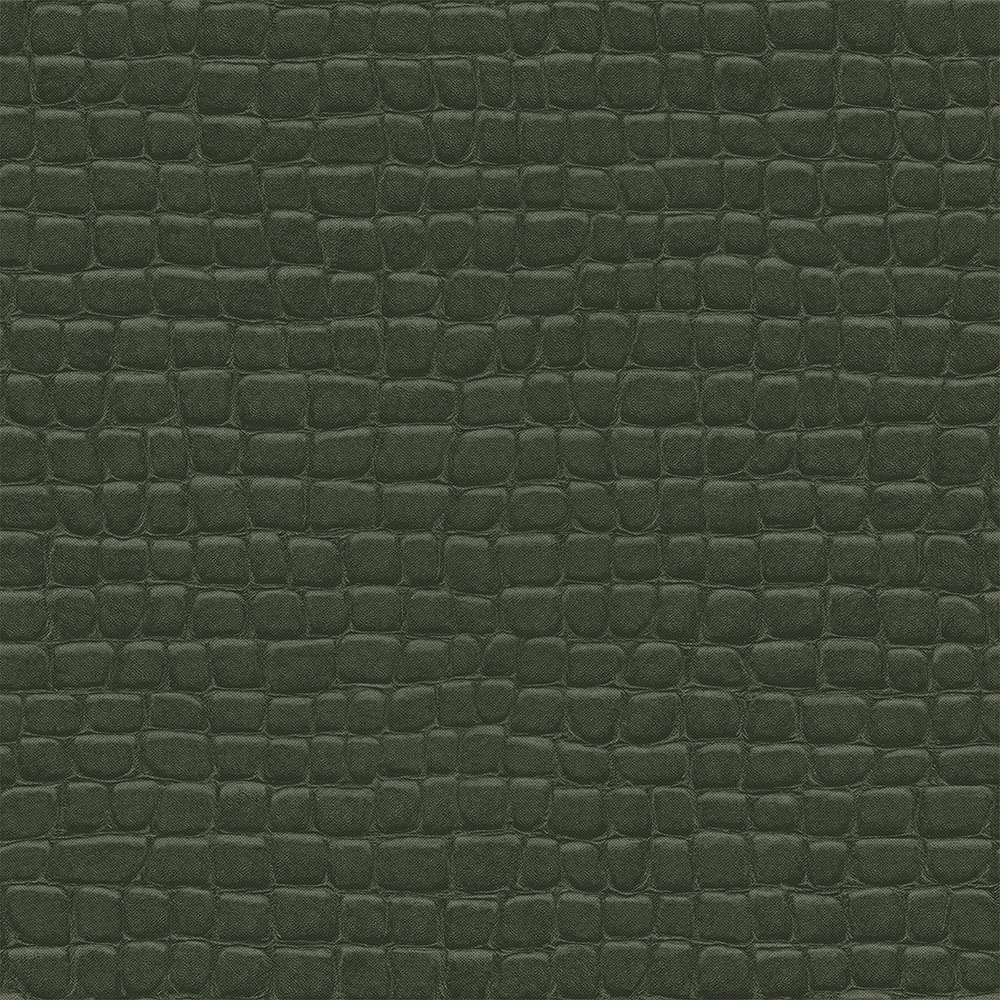 Vlies zöld tapéta, krokodilbőr utánzat 347781, Luxury Skins, Origin