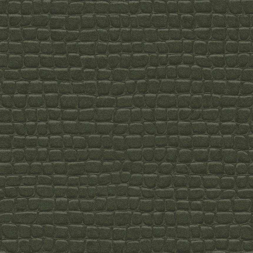 Vlies zöld tapéta, krokodilbőr utánzat 347781, Luxury Skins, Origin