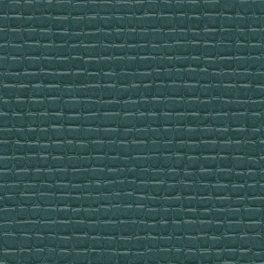 Vlies zöld tapéta, krokodilbőr utánzat 347780, Luxury Skins, Origin