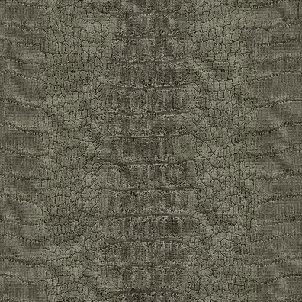 Khaki vlies tapéta, krokodilbőr utánzat 347774, Luxury Skins, Origin