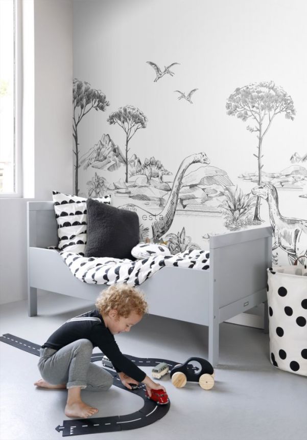 Vlies poszter tapeta Dinosaurs 159063, 300 x 279 cm, Forest Friends, Esta