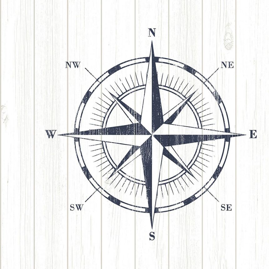 Vlies tapéta, Iránytű fa deszka 138975, Regatta Crew, Esta Home