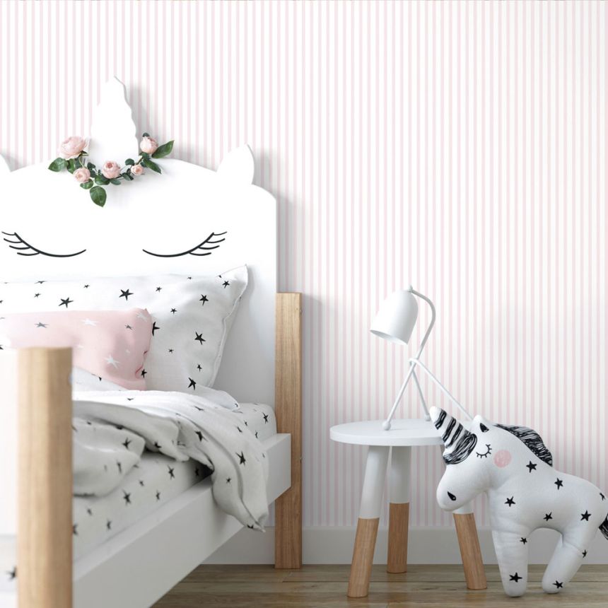 Papír tapéta, fehér és szürke csíkokkal 462-4, Pippo, ICH Wallcoverings