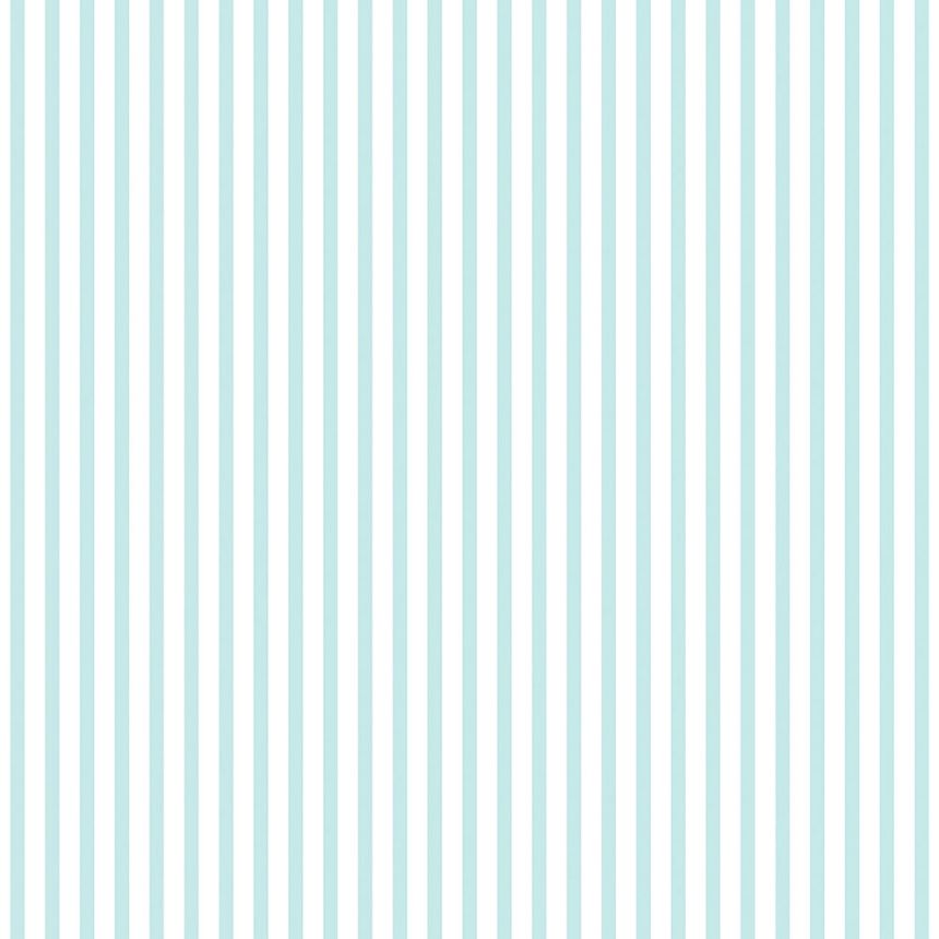 Papír tapéta, fehér és türkiz csíkokkal 462-2, Pippo, ICH Wallcoverings