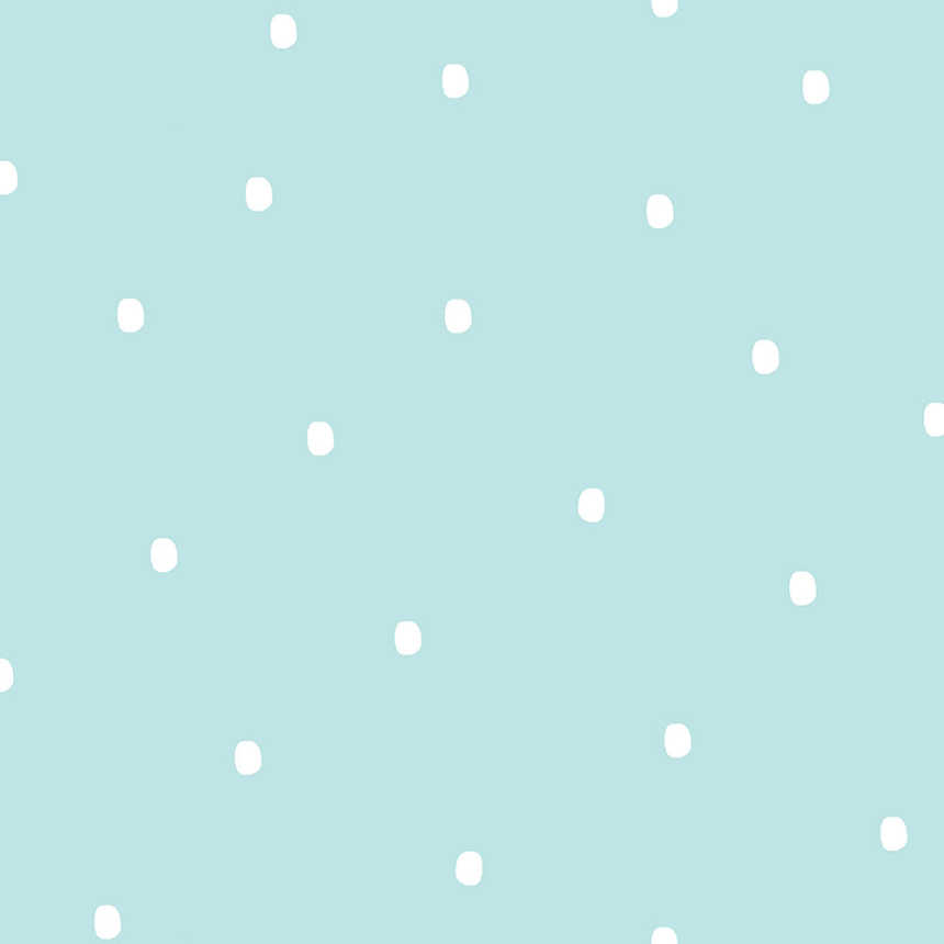 Türkiz papír tapéta pontokkal / foltokkal 460-1, Pippo, ICH Wallcoverings