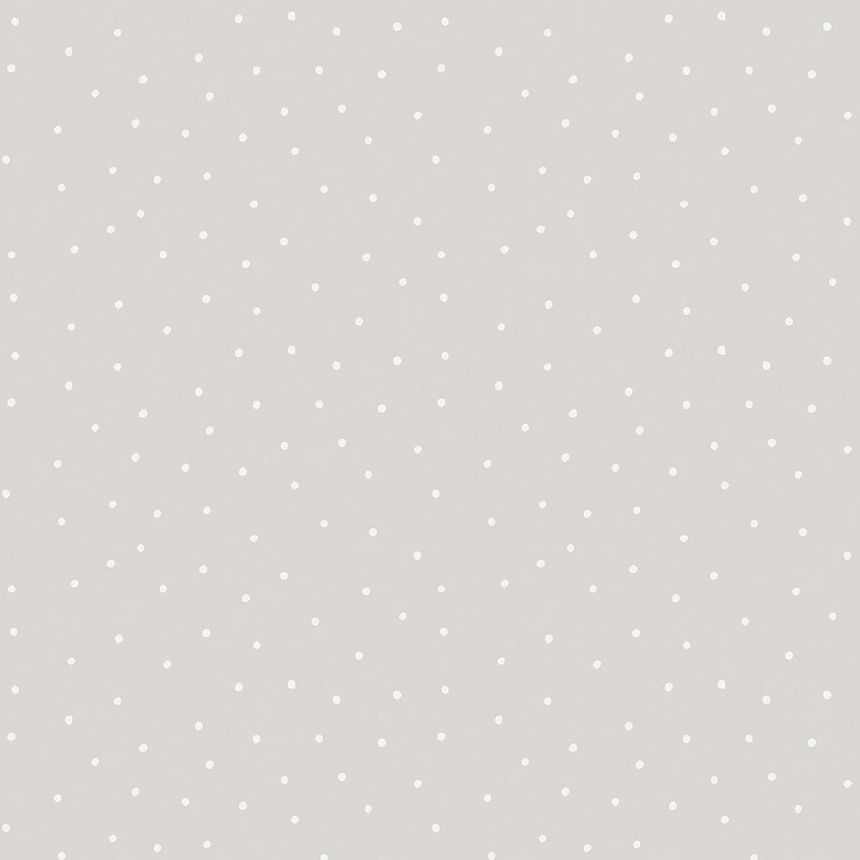 Papír tapéta szürke, fehér pöttyös tapéta 459-3, Pippo, ICH Wallcoverings