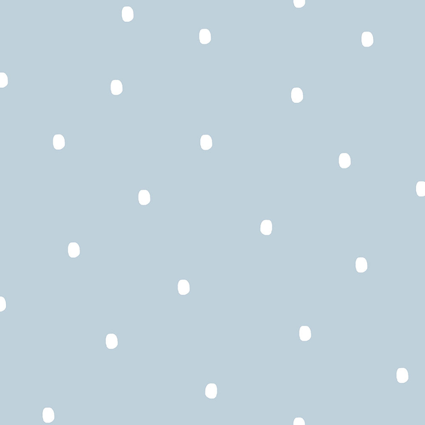 Kék papír tapéta fehér pöttyökkel 3360-1, Oh lala, ICH Wallcoverings