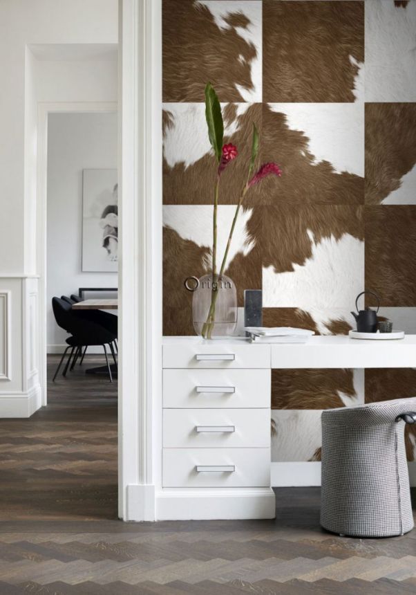 Vlies fali tapéta, szögletes borjúbőr minta 357242, role 0,5 x 9 m Luxury Skins, Origin