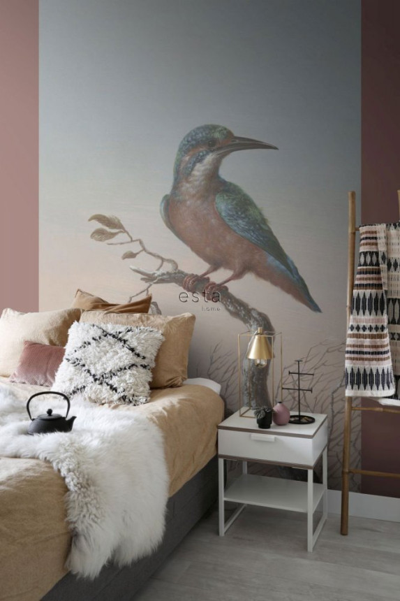 Vlies poszter tapeta, Jégmadár 158888, 186 x 279 cm, Blush, Esta Home