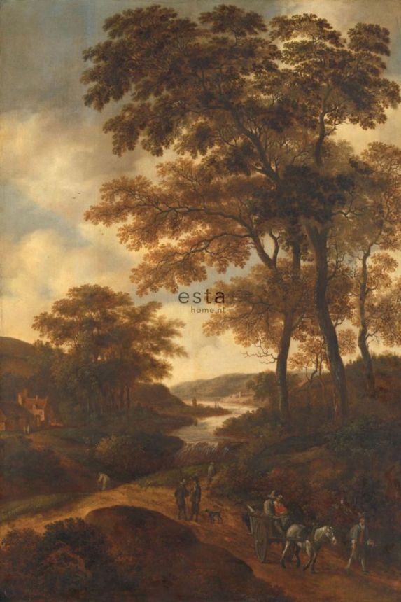 Vlies poszter tapeta Romantikus táj 158883, 186 x 279 cm, Blush, Esta Home