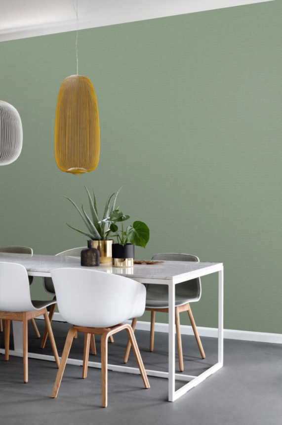 Vlies tapéta zöld, szövet utánzat 148745, Blush, Esta Home