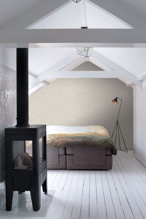 Szürke-bézs vlies tapéta tapéta, vakolatutánzat 148720, Blush, Esta Home