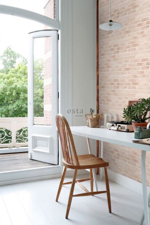 Vlies zöld tapéta téglamintás 139166, Paradise, Esta Home