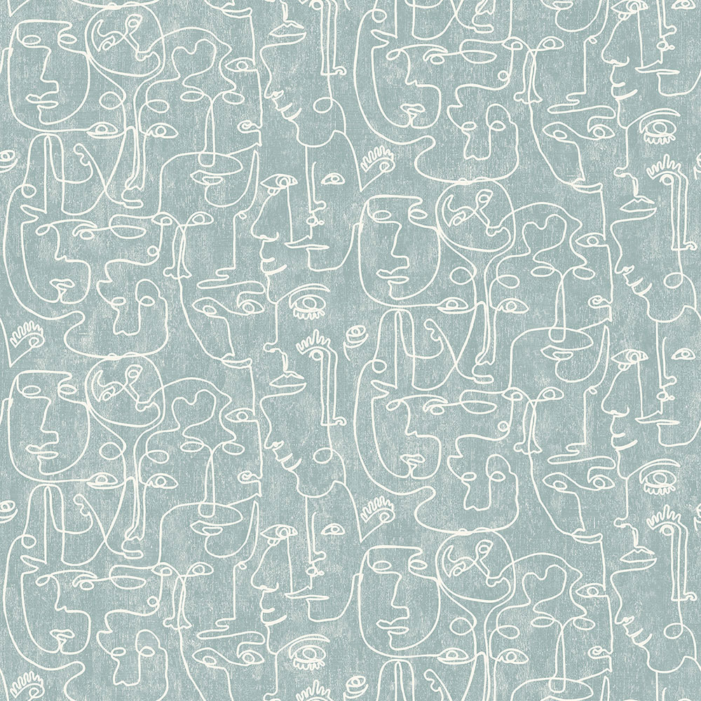 Vlies grafikus türkiz tapéta - arcok M41204, Arty, Ugépa