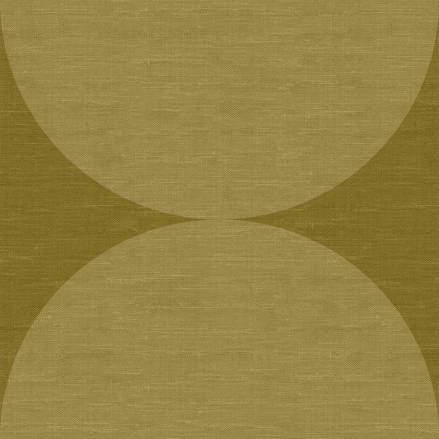 Vlies okkersárga  geometrikus tapéta - félgömbök 357226, Natural Fabrics, Origin