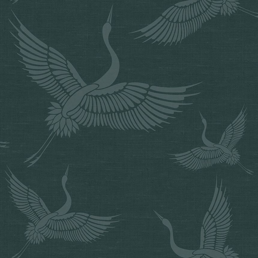 Vlies tapéta - repülő madarak, darvak - szövet textúra 347759, Natural Fabrics, Origin