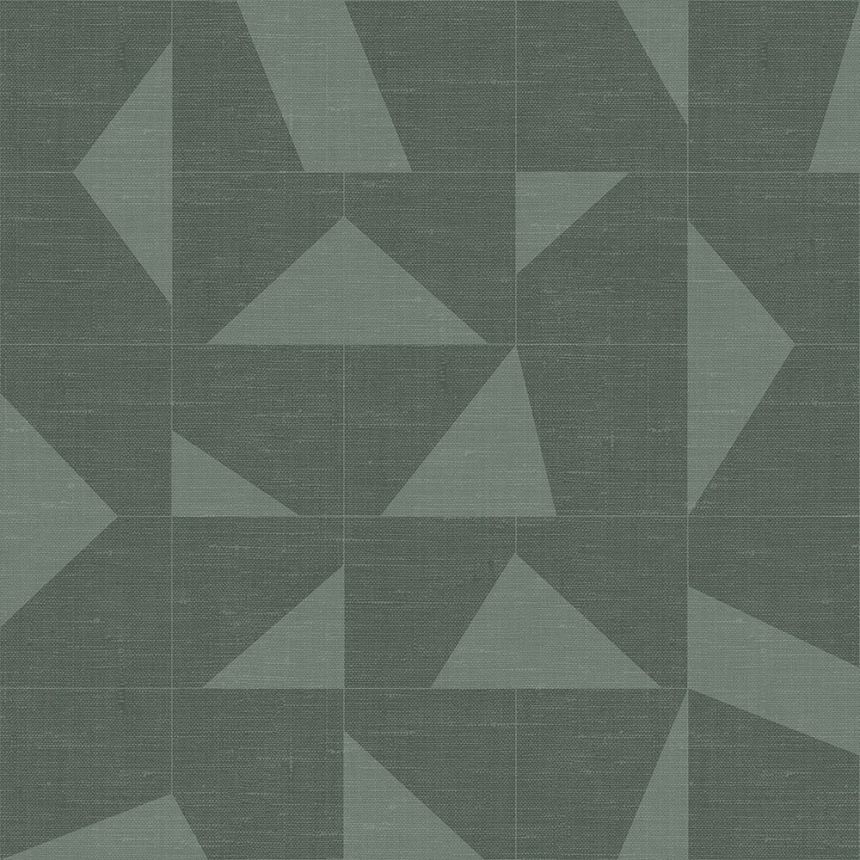 Vlies zöld geometrikus tapéta szövet textúrával 347755, Natural Fabrics, Origin