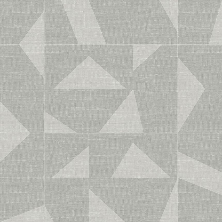 Vlies szürke geometrikus tapéta szövet textúrával 347754, Natural Fabrics, Origin