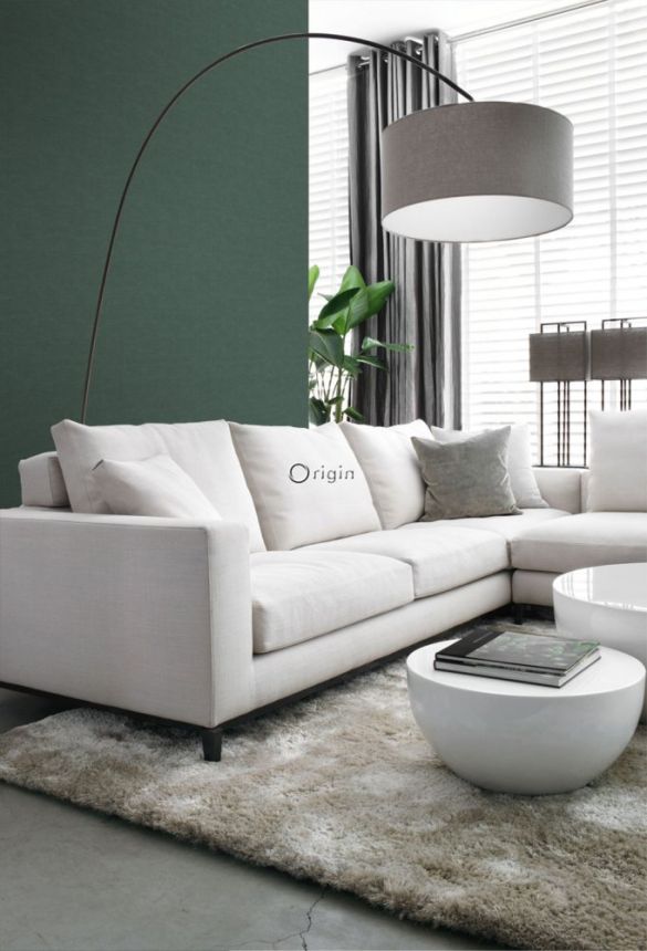 Vlies tapéta, szövet utánzat zöld melange 347636, Natural Fabrics, Origin