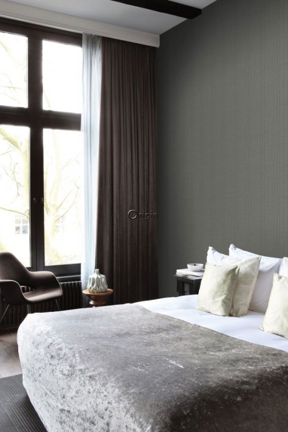 Vlies tapéta, szürke szövött szövet utánzat 347628, Natural Fabrics, Origin