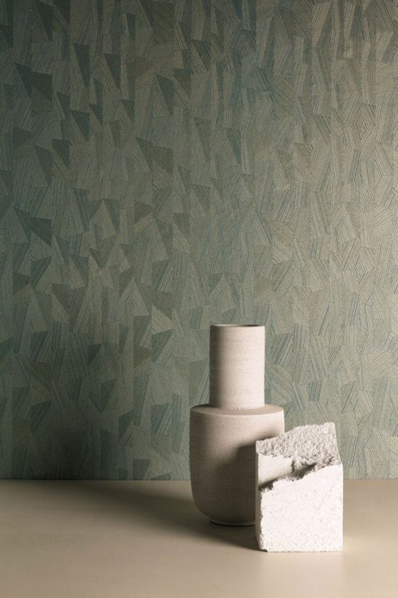 Geometrikus kék vlies tapéta MU3006 Muse, Grandeco
